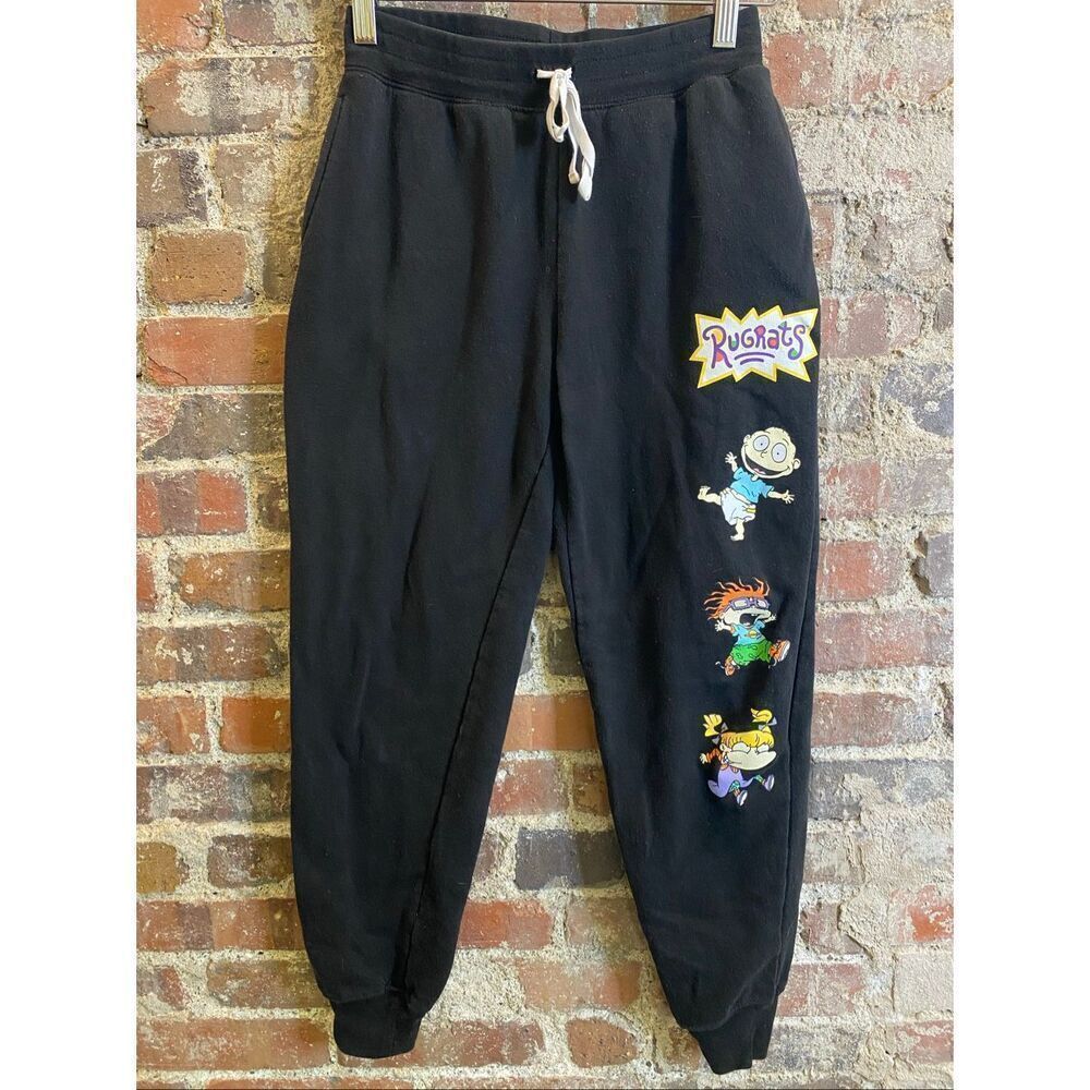 NICKELODEON • RUGRATS • Black Jogger Sweatpants • Size XS